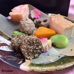 らん亭～ 美日庵 - 立川牛蒡旨煮、花麸、天豆、南瓜、厚揚げ、蓮根、鶏団子