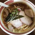白河中華そば 孫市 - ラーメン大盛り