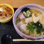 Jikasei Komeya No Udon - 肉うどん・ミニ豚ばら肉天丼