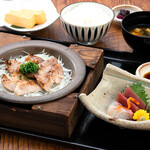 Sapporo Yasuke - 北海道産米麹熟成豚ロース燻香焼きとお造り
