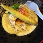 らーめん 稲荷屋 - 【限定】冷めたいトウモロコシのスープとそのタルト　1300円