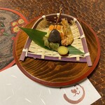 先 - 料理写真:朽網に載った、先付け‼︎