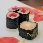 鮨 井上 - 鉄火巻と広島菜巻