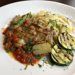 Zucchero - あたりどりのグリルとタリアテッレアラパンナ(クリームソース)のワンプレート