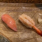 にぎり鮨 一五〇 - 大トロ　ボタン海老