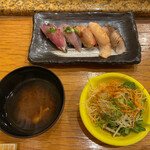 にぎり鮨 一五〇 - 五貫盛ランチ　これで(¥700)