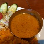 インドレストラン さくらガーデン - 野菜ビリヤニに付いてきたカレー  何らかのカレーのベースσ(∵`)？  野菜ビリヤニだから野菜カレー？

具なしです( ´⚰︎` )