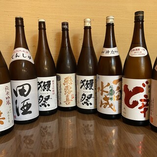 厳選日本酒取り揃えております。