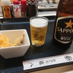 Gompachi - 瓶ビールとお通し