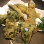 居酒屋たちばな - 稚鮎と鱧の天ぷら