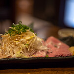 豚小家 - 2020.7 もつ刺し5点盛り（1,200円）はつ、たん、はらみ、りんげる、がつ