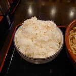 ラーメン パワースポット - 大ライス。盛りが凄い→前回のプラス込み(笑)