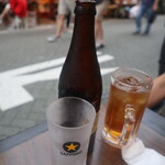 Asakusa Sakaba Okamoto - 瓶ビールとウーロン茶