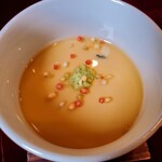 Hiraka Tombo - 玉子に出汁と醤油とクリームチーズでこの味、一番びっくりしました。