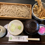 藤かけ - ミニ穴子天丼とお蕎麦のセット　1,050円