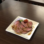 Homemade roast beef grated wasabi sauce