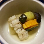 あわら温泉　政竜閣 - 夕食の煮物(鱧)