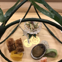 赤坂 菊乃井 - 昼懐石１２１００円。八寸。祇園祭りを意識したメニュー構成です。甘鯛水玉胡瓜と床節が、特に良かったです（╹◡╹）（╹◡╹）