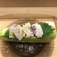 赤坂 菊乃井 - 昼懐石１２１００円。明石天然鯛、鱧落とし。鱧落としは、６月にいただいたものよりも脂がのり、食感や旨味もとても良かったです（╹◡╹）（╹◡╹）