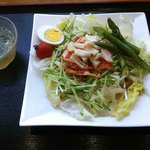 うどん喜多夢楽 - ホタテとキムチのピリ辛　夏野菜