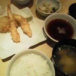 天ぷら ふそう - お昼定食(850円)　天ぷら1皿目