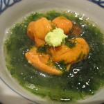 くろぎ - 生雲丹の青海苔餡かけ（2012/6）