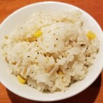 麺屋 六感堂 - ツナ・コーンの炊き込みご飯