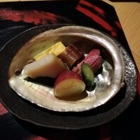 アマネムダイニング - 鮑殻盛り