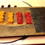 西麻布けんしろう - 和牛の雲丹ユッケドッグ