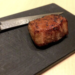 西麻布けんしろう - 追加の厚切りタン焼き上がり