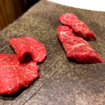 西麻布けんしろう - 厳選ハラミ、厳選和牛トウガラシ