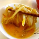 恵比寿ブタメン - 途中から生卵でスキヤキ風に！(2012,06/02)