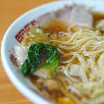 宝来家 - "雲呑麪（うんどんそば）"、靑梗菜（せいかうな）