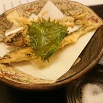 蕎麦切り　きうち - 小鮎の天麩羅