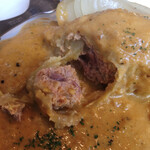 洋食ビストロ夕凪 - ロールキャベツの断面　中身の挽肉の美味しいこと！