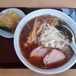 佐久良 - ラーメン＋チャーシューおにぎりセット（680円）