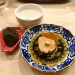 日本橋蛎殻町 すぎた - 鮑の肝 あん肝 新政”火の鳥”