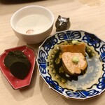 日本橋蛎殻町 すぎた - 鮑の肝 あん肝 新政”火の鳥”