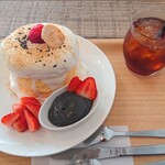 ジャムコーヒー - ごまきなこパンケーキ＆アイスコーヒー￥