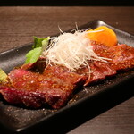 藤沢 肉料理専門店 瑞流 - 鹿の炭火焼き 山葵醤油ソースアップ