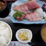 与作鮨 - 刺身定食４点盛り ８９０円