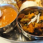 Mohan Dhisshu - チキンカレーと野菜カレー