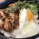 Michiguchipakingueriakudarisemmotenasu - ☆甘辛のタレが豚肉に絡んで想像通りの美味しさ＾＾更に半熟卵を崩してまぜまぜ♪