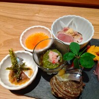 小野の離れ 博多本店 - 刺し盛り左側