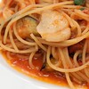 LOLO Cafe - ホタテとナスのトマトソーススパゲティ（パスタランチ）