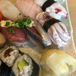 N Sushi - お皿右側。