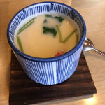 ん寿司 - 茶碗蒸し。
ずっと熱々！