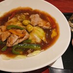 甘や 麻布茶房 - ご飯と甘味のセットを頼みました  こちらはセットのあんかけ焼きそば