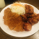 キッチン大正軒 - ロースかつ＋鶏唐揚げ（1,050円）