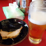豚骨醤油ラーメン 王道家 - ビール＆おつまみ